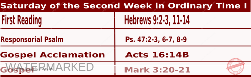 Mass Readings for January 23 2027, Saturday of the Second Week in Ordinary Time (I).
