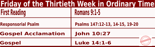 Catholic Mass Readings for October 31 2025, Friday of 30th Week in Ordinary Time