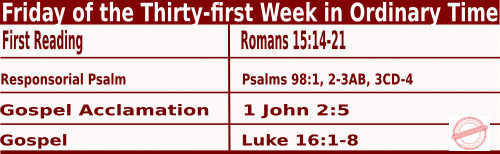 Catholic Mass Readings for November 7 2025, Friday of 31st Week in Ordinary Time