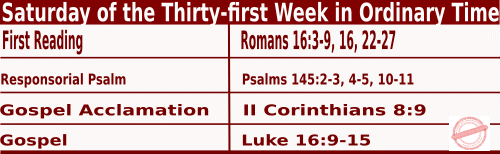 Catholic Mass Readings for November 8 2025, Saturday of 31st Week in Ordinary Time