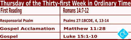 Catholic Mass Readings for November 6 2025, Thursday of 31st Week in Ordinary Time