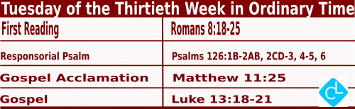 Catholic Mass Readings for October 26 2027, Tuesday of 30th Week in Ordinary Time