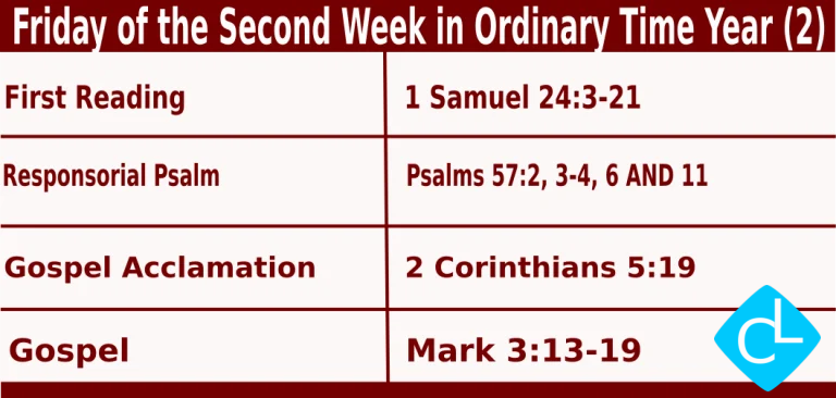 Catholic Mass Readings for January 23 2026, Friday of Second Week Ordinary Time
