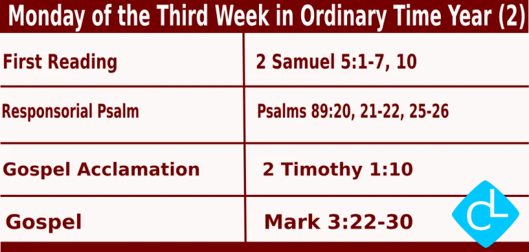 Catholic Mass Readings for January 26 2026, Monday of Third Week Ordinary Time