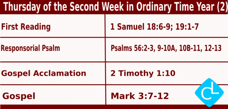 Catholic Mass Readings for January 22 2026, Thursday of Second Week Ordinary Time