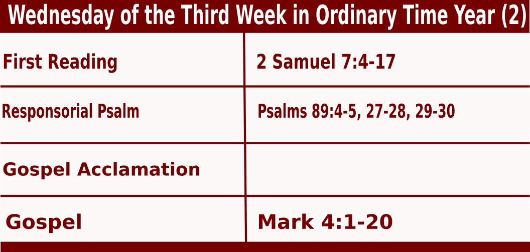 Daily Mass Readings for January 24 2024, Wednesday of Third Week