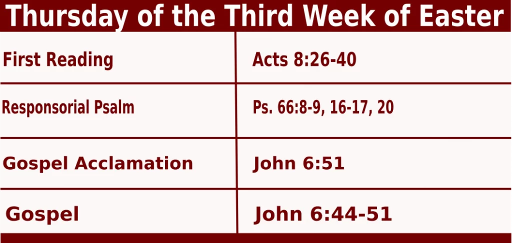 mass readings for May 5 2022 Bible Quotations