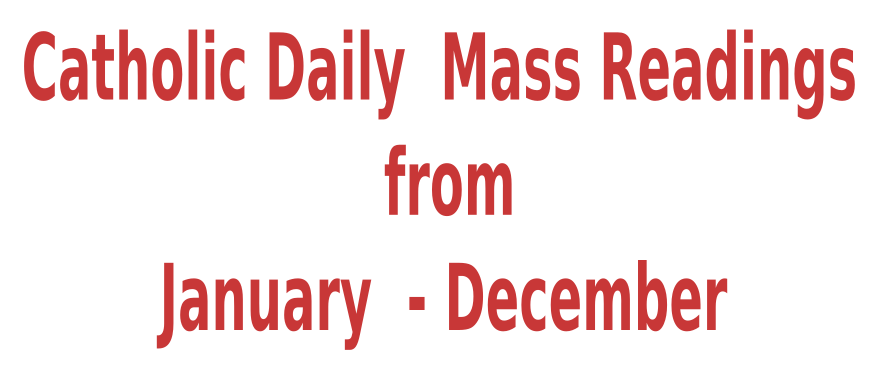 Catholic Daily Mass Readings 2023 from January 1 to December 31 2023