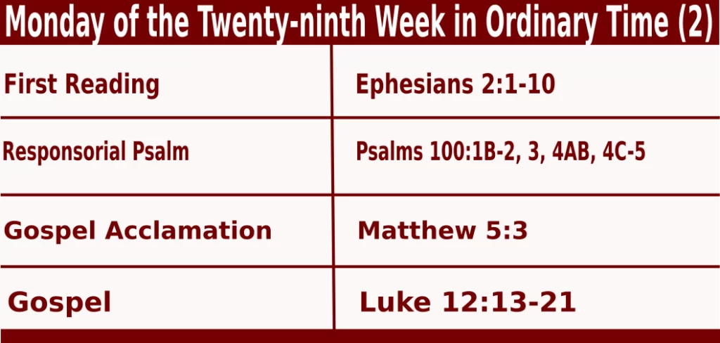 Mass Readings for October 17 2022 bible quotations