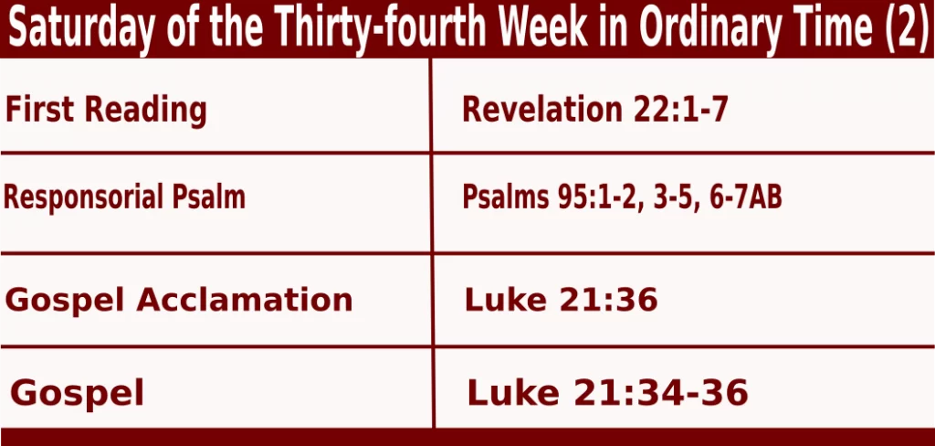 Mass Readings for November 26 2022 bible quotations