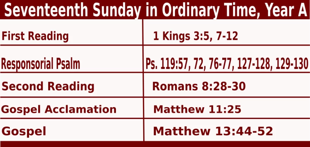 Mass Readings for July 30 2023 Bible Quotations