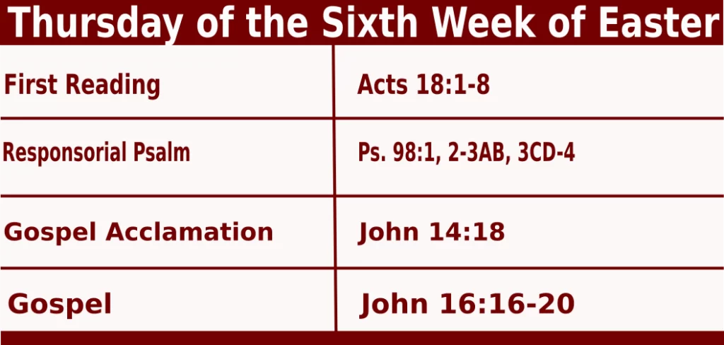 Mass Readings for May 26 2022 Bible Quotations
