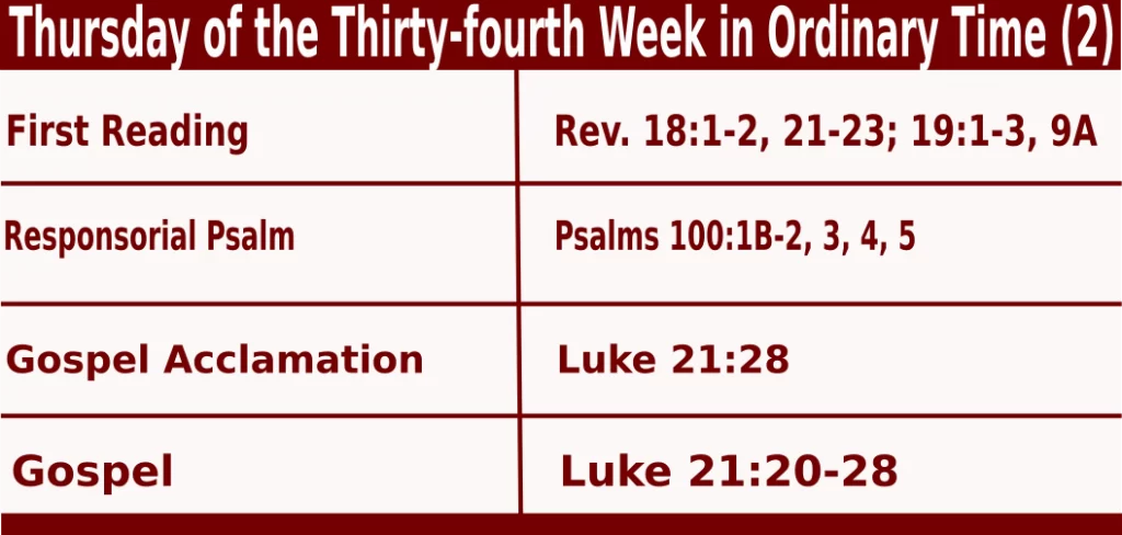 Mass Readings for November 24 2022 bible quotations