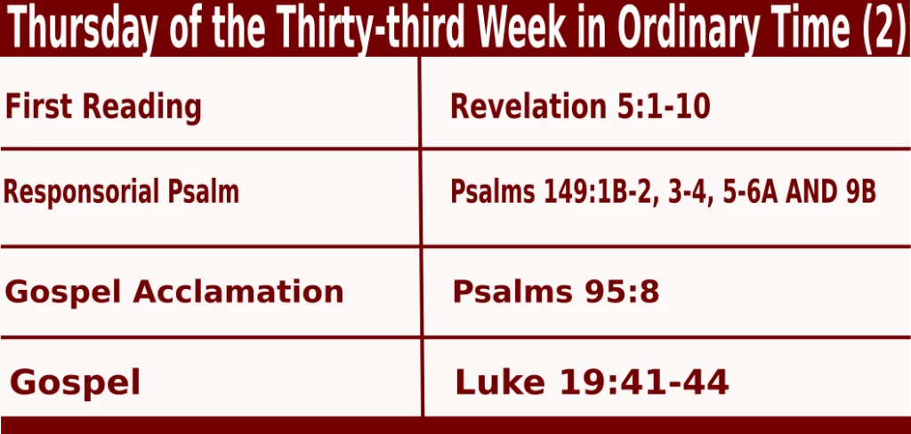 Mass Readings for November 17 2022 bible quotations