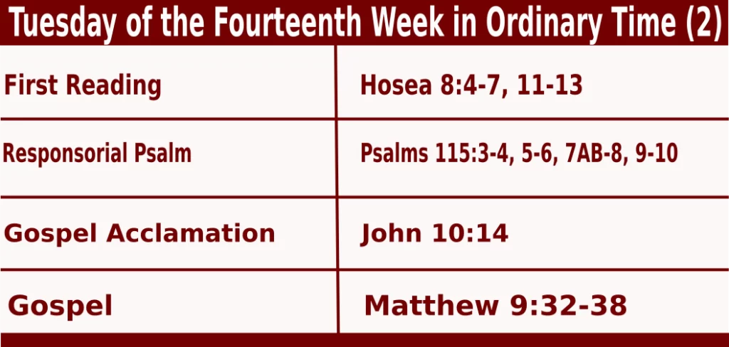  Mass Readings for July 5 2022 Bible Quotations